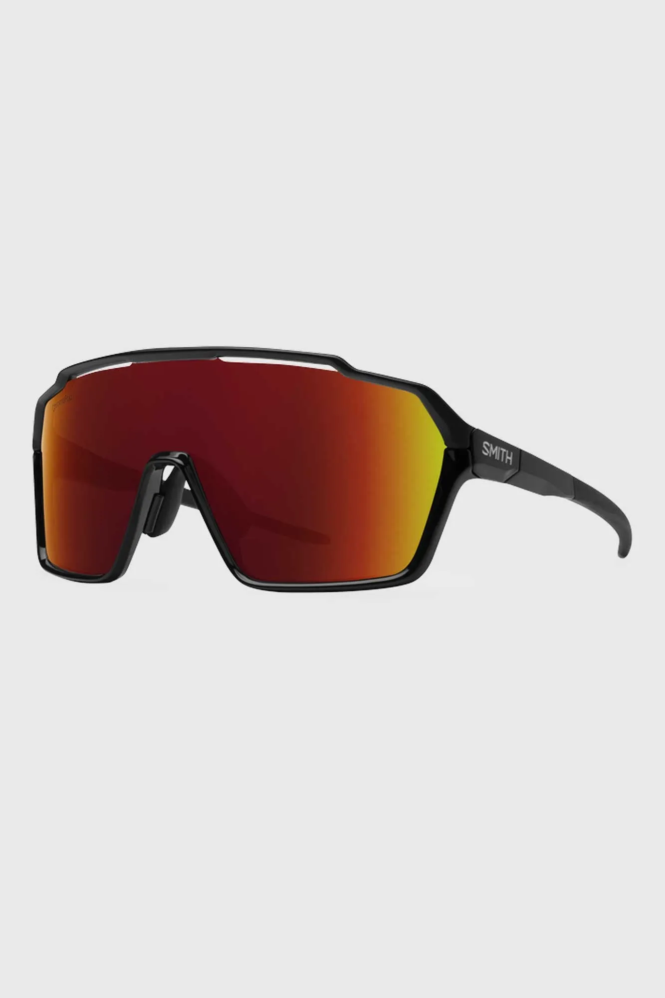 Smith Shift XL Glasses - Black w/ ChromaPop Red Mirror