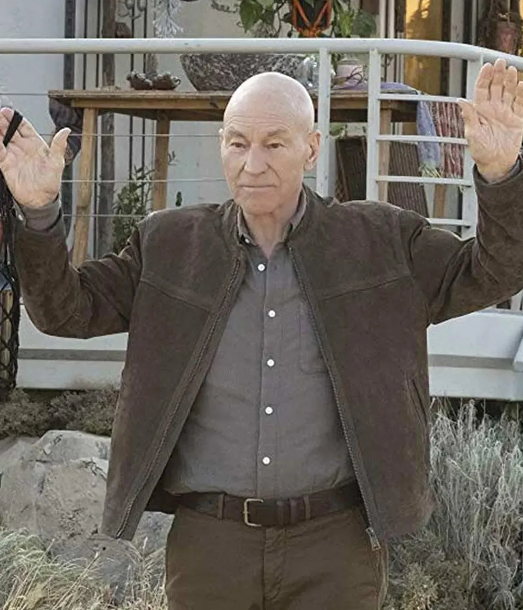 Star Trek Picard Patrick Stewart Suede Leather Jacket