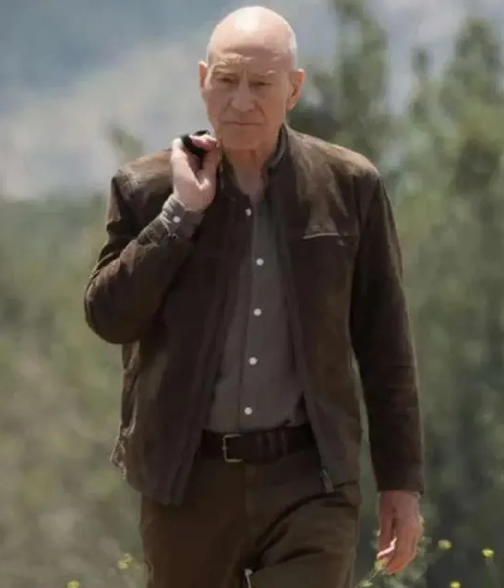 Star Trek Picard Patrick Stewart Suede Leather Jacket