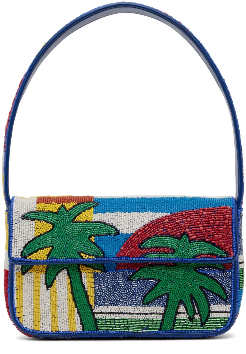 Staud Multicolor Tommy Beaded Bag