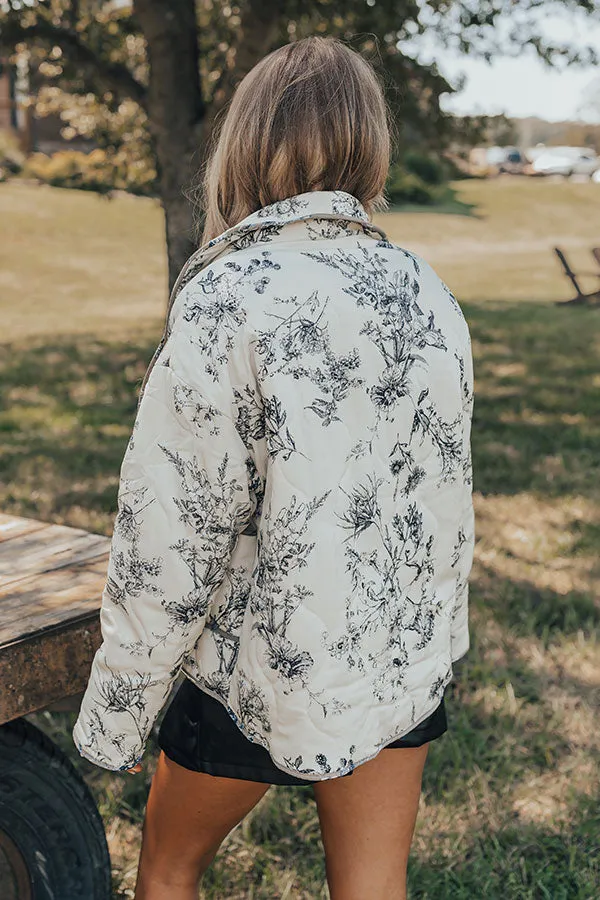 Stellar Style Quilted Floral Jacket