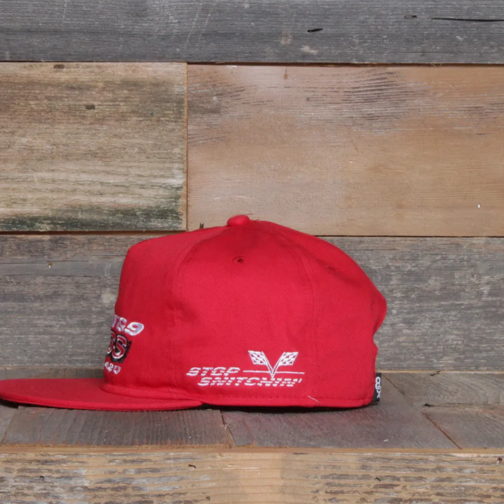 Stop Snitchin Unstructured Baseball Hat Red