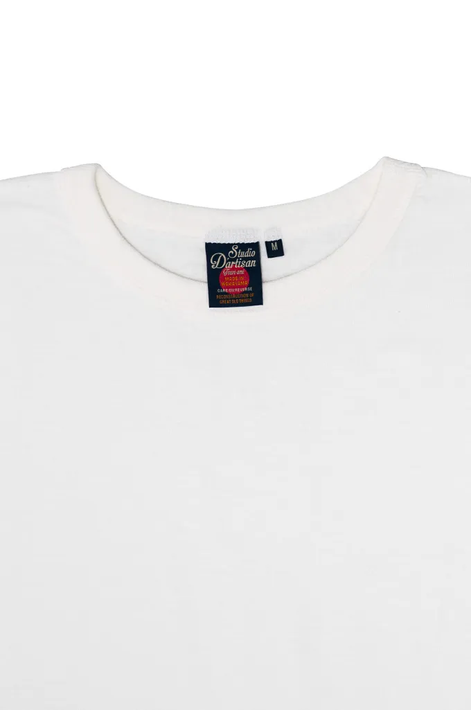 Studio D’Artisan Tsuri-Ami Loopwheeled Blank T-Shirts - Plastic-Packed White