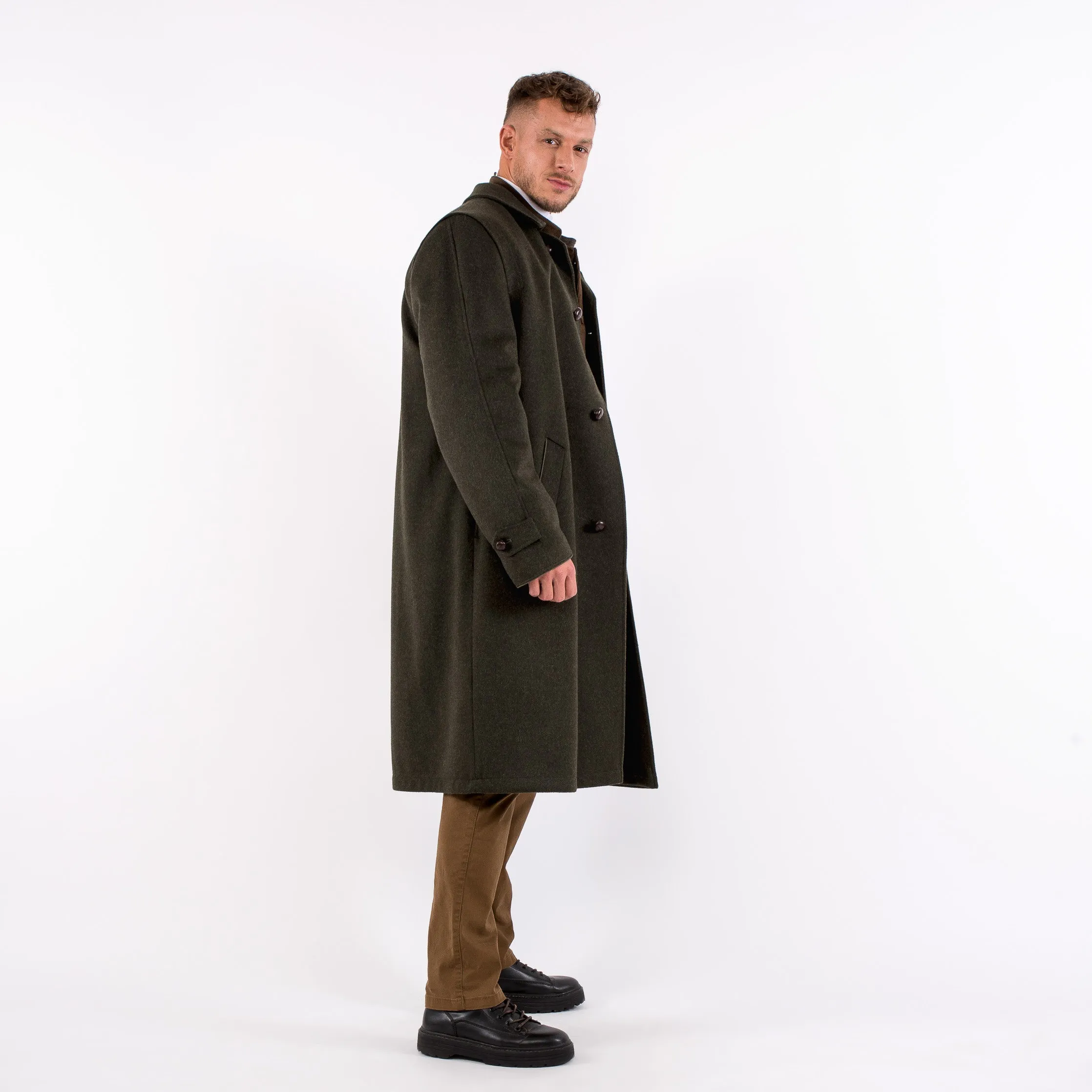 Sud Tiroler - Men's Loden Green Overcoat with zip out lining