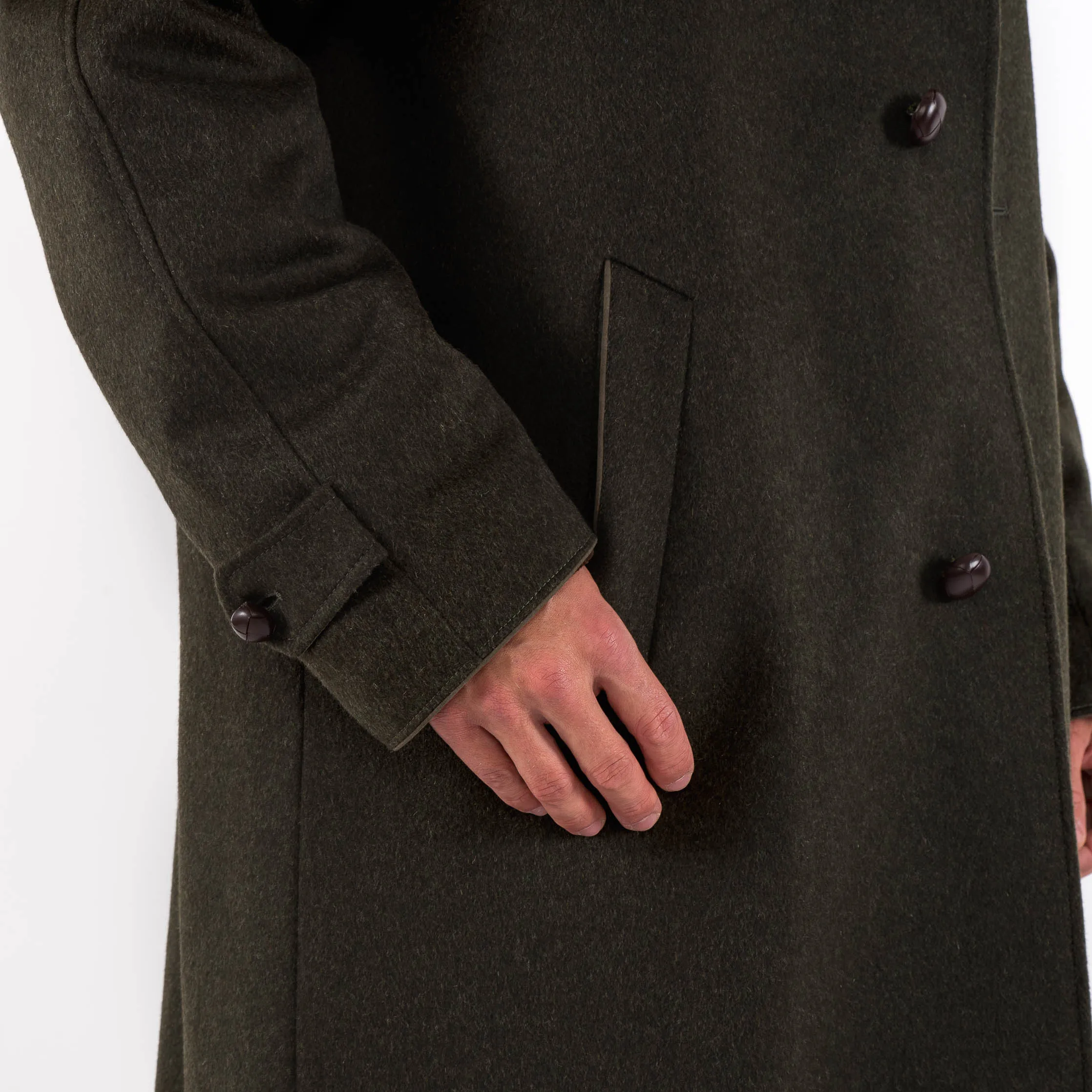 Sud Tiroler - Men's Loden Green Overcoat with zip out lining