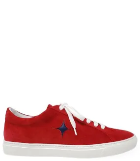 Suede Sirius Star Mens Sneaker - Red