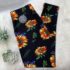 Sunflower & Pansy Soft Leggings