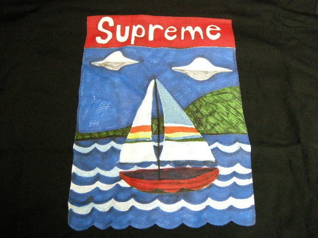 Supreme  |20SS◆Supreme◆Size S◆Sailboat Tee Short-sleeved T-Shirt Black