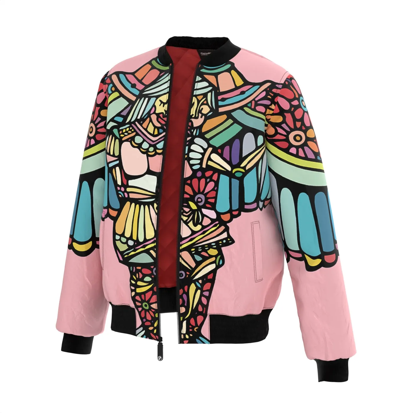 Swan Flowers Bomber Jacket