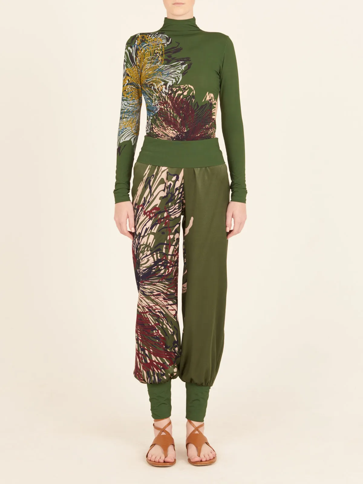 Taboo Pant Green Floral