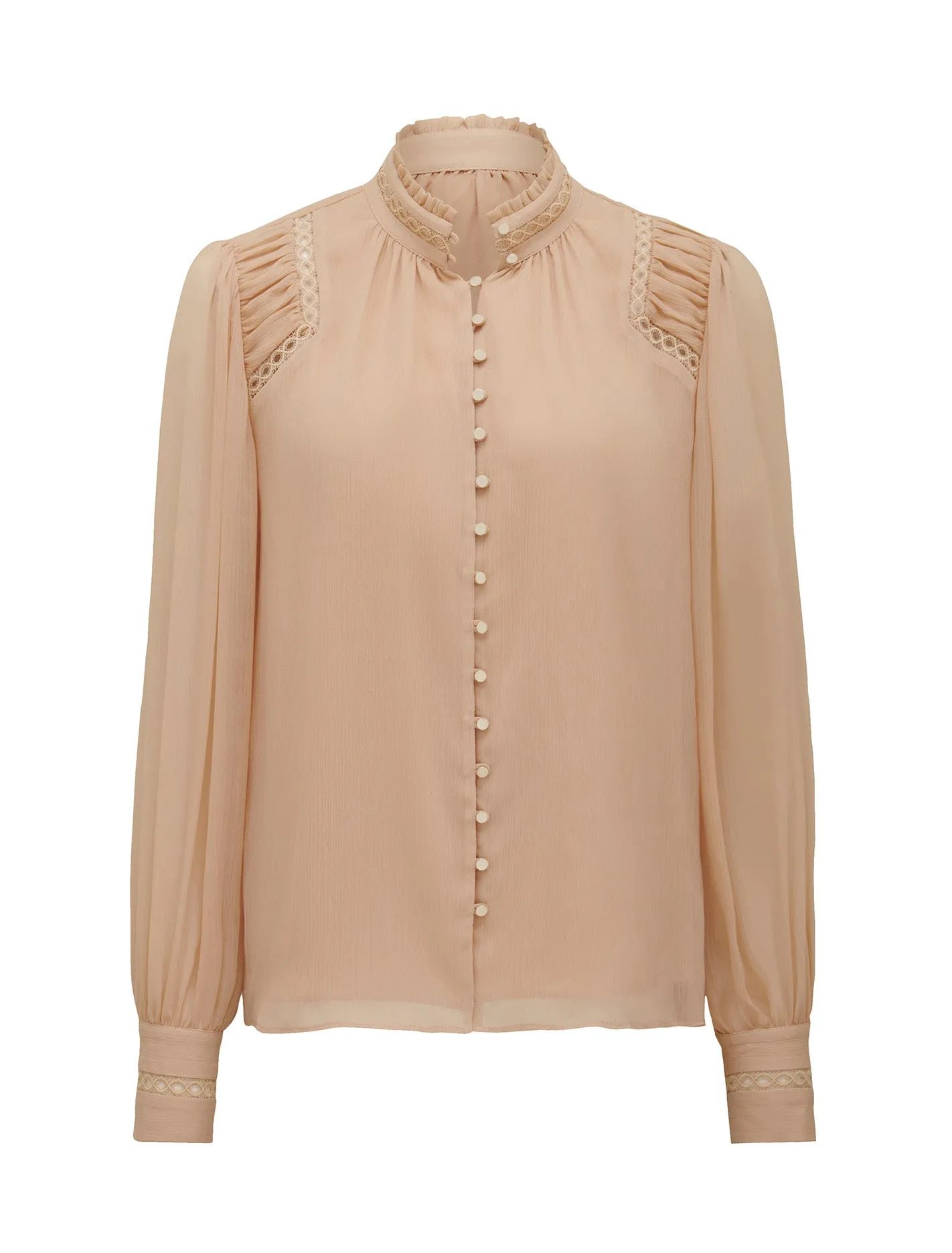 Taffy Trim Insert Blouse