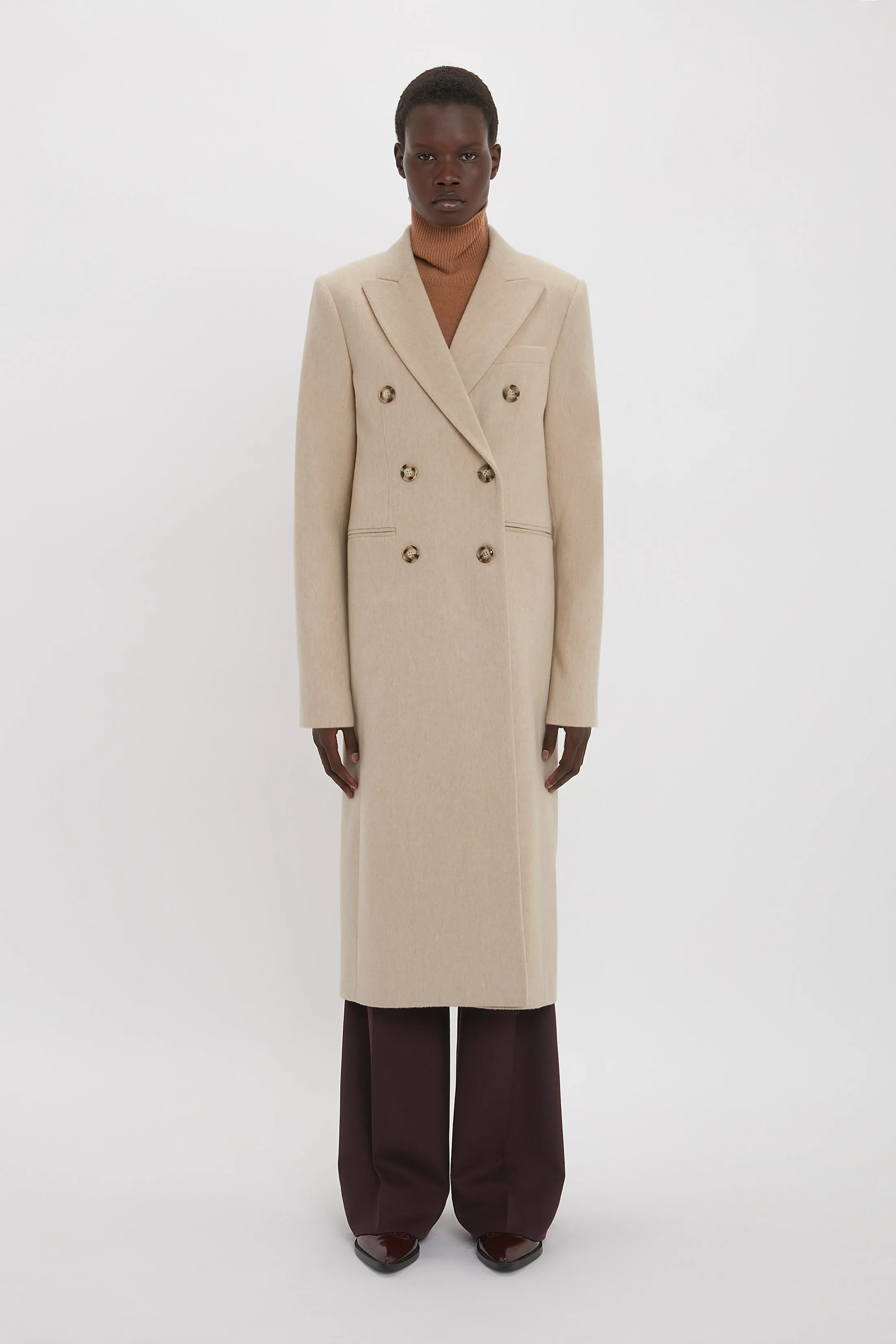 Tailored Slim Coat In Bone