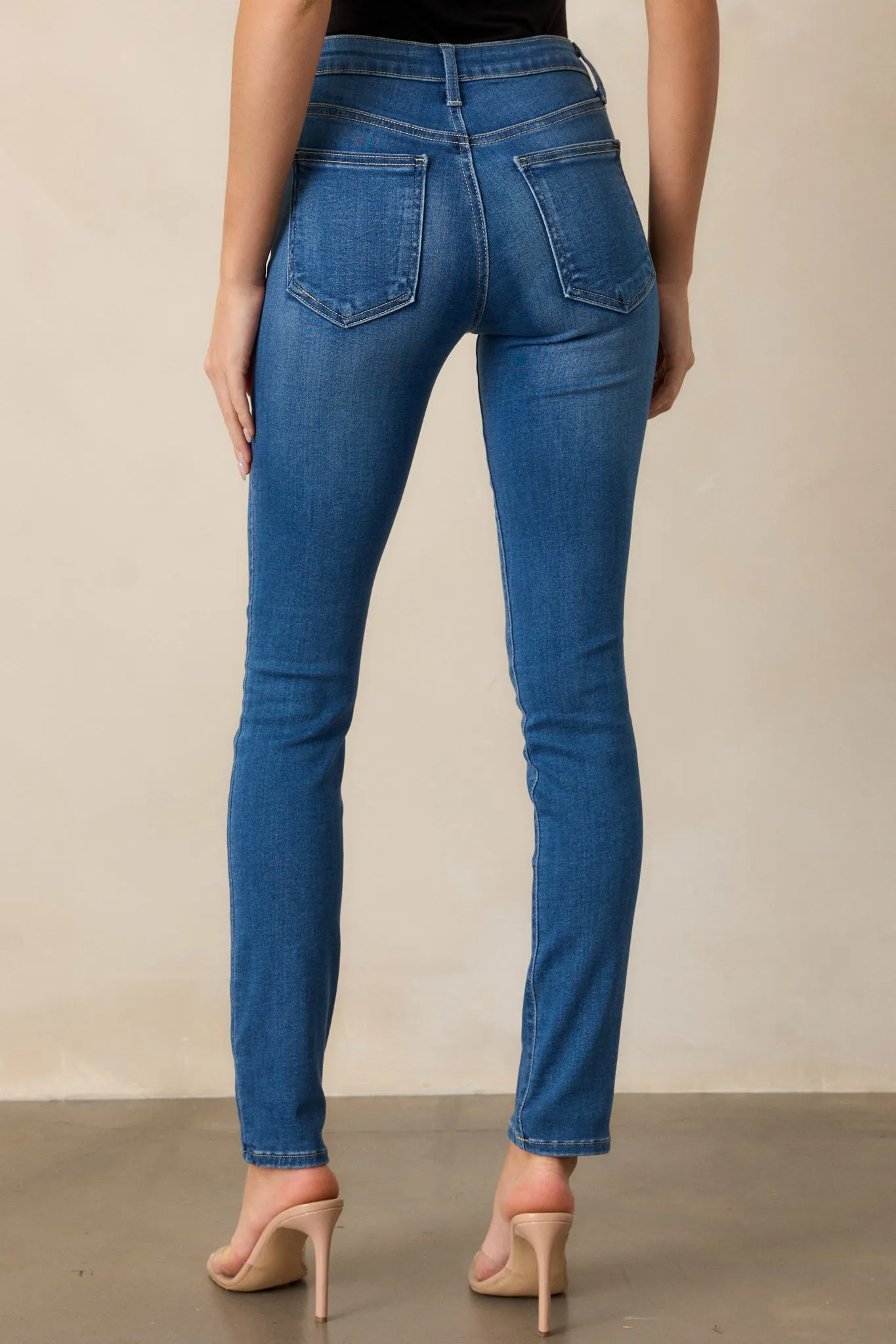 Take A Moment Medium Wash Skinny Jeans