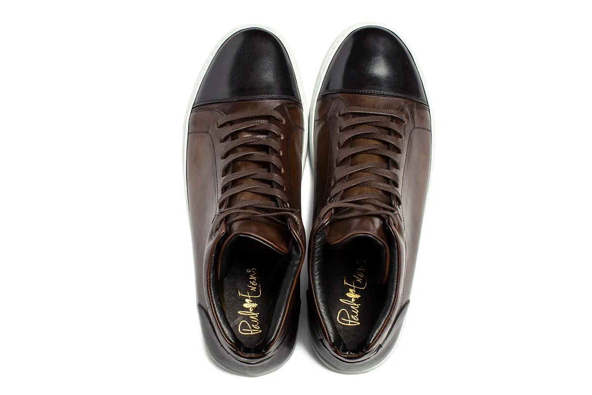 The Lewis High-Top Sneaker - Chocolate