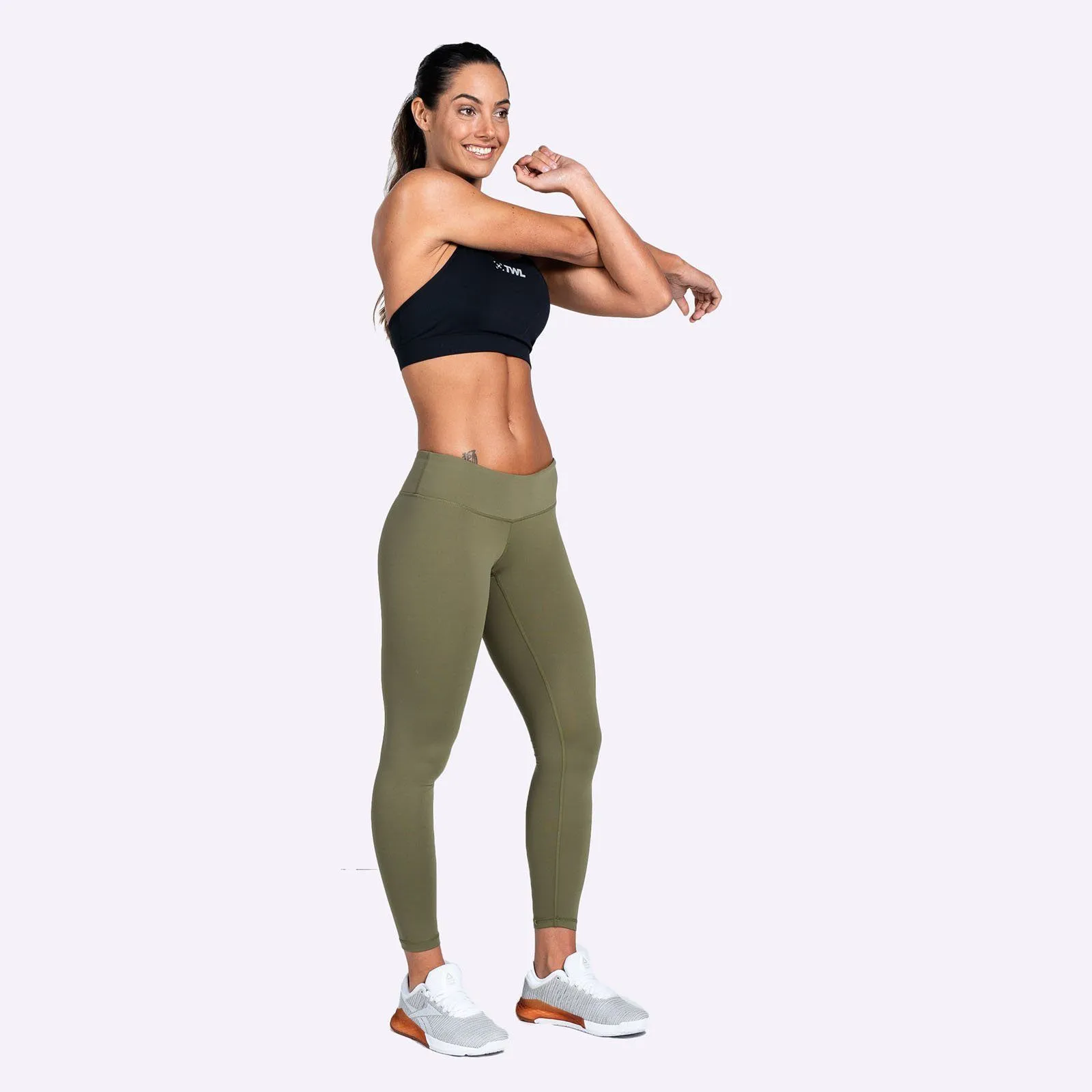 The WOD Life - Women's Balance Tights - Khaki