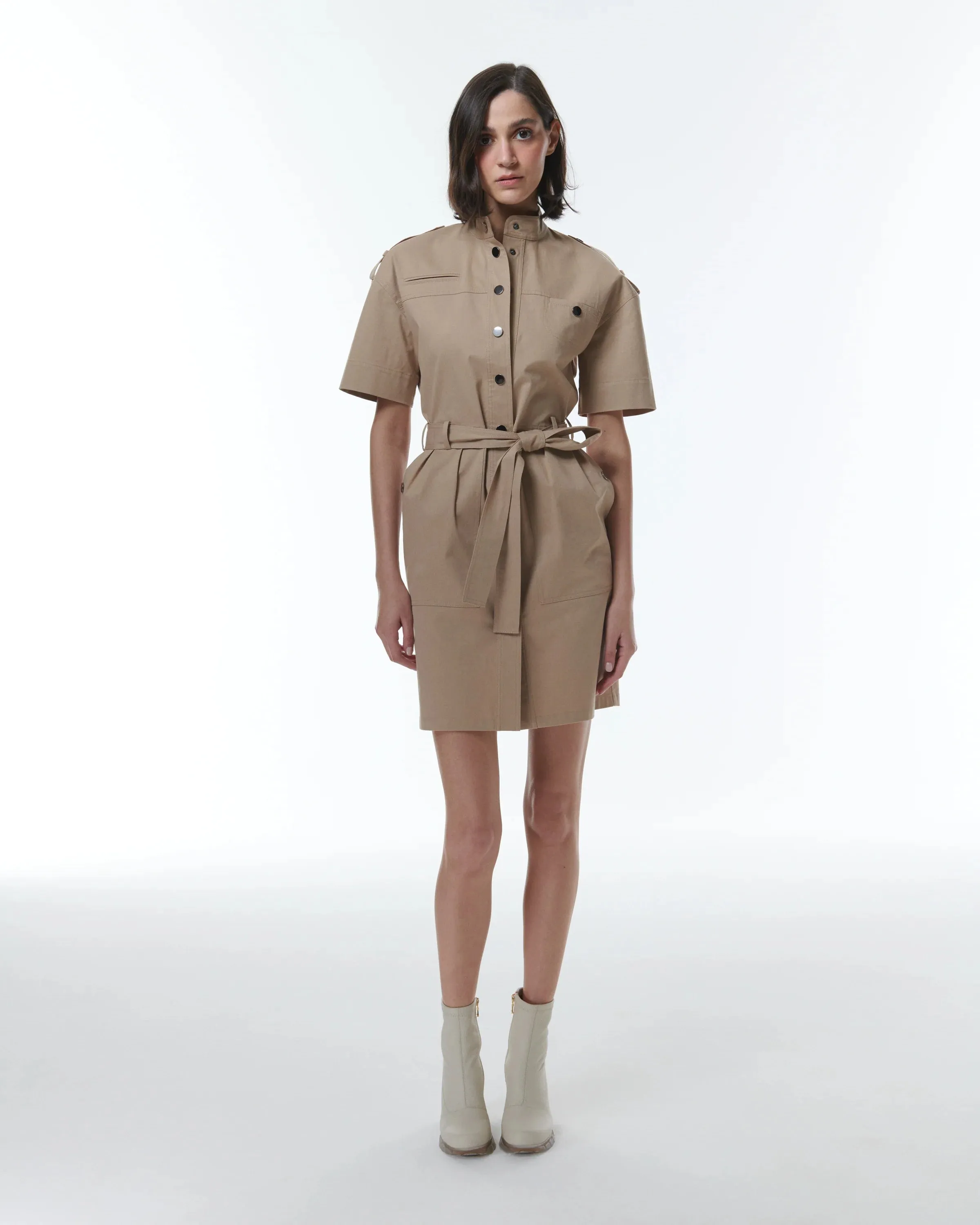 Theo Thallo Safari Dress in Sand