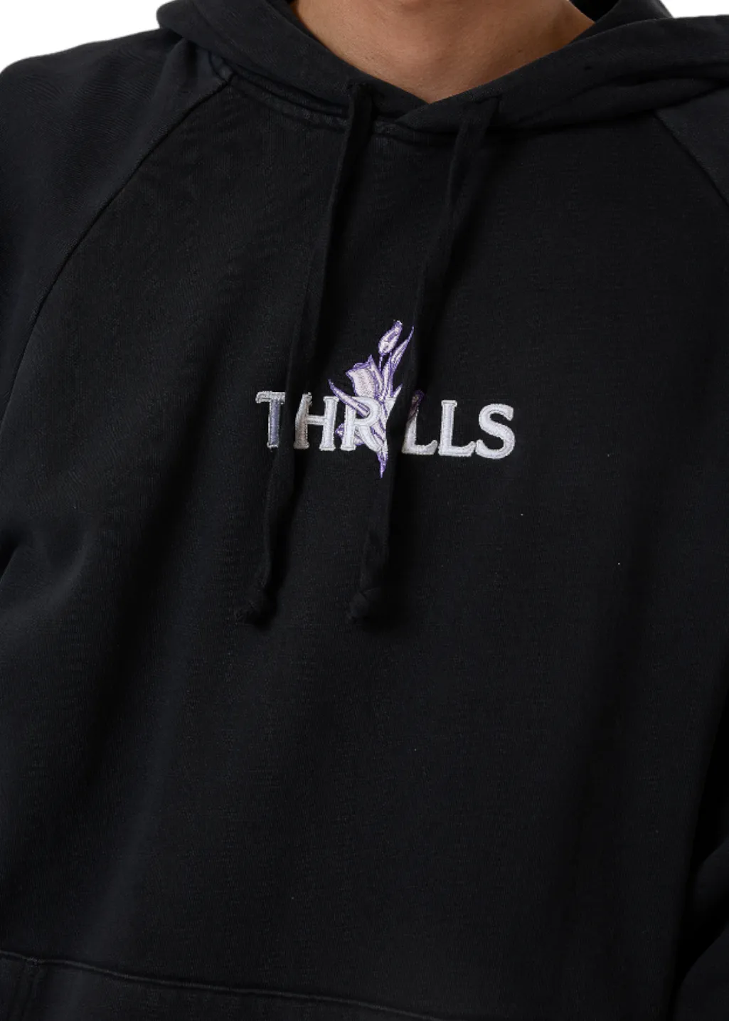 THRILLS - In Bloom Raglan Pull On Hood - Twilight Black