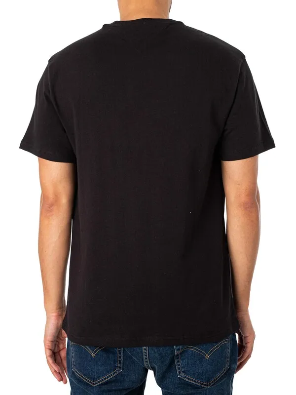 Tommy Jeans Classic Spray Flag T-Shirt - Black