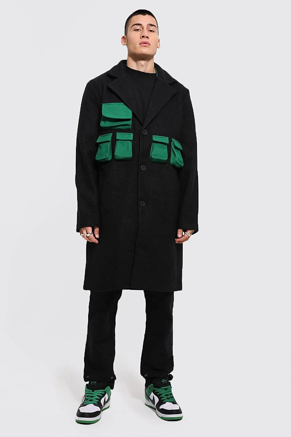 Utility Wool Look Overcoat