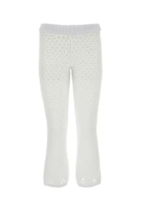 Valentino Garavani White Mesh Valentino Garavani Escape Pant