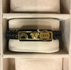 VERSACE Black VERS 2024 Men's Bracelets - The Nucleus Clothing