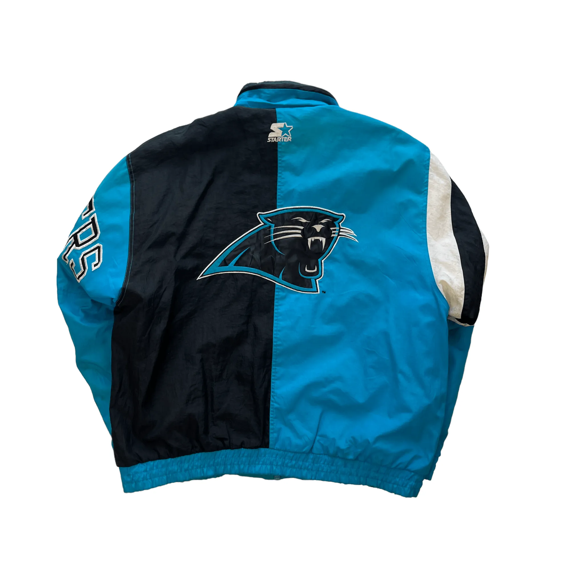 Vintage 90s Blue + Black Starter Panthers NFL Coat - Large