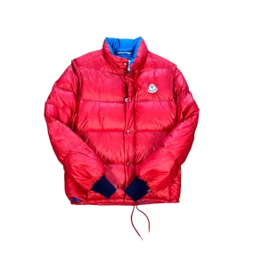 Vintage 90s Red Moncler Grenoble Puffer Coat - Small