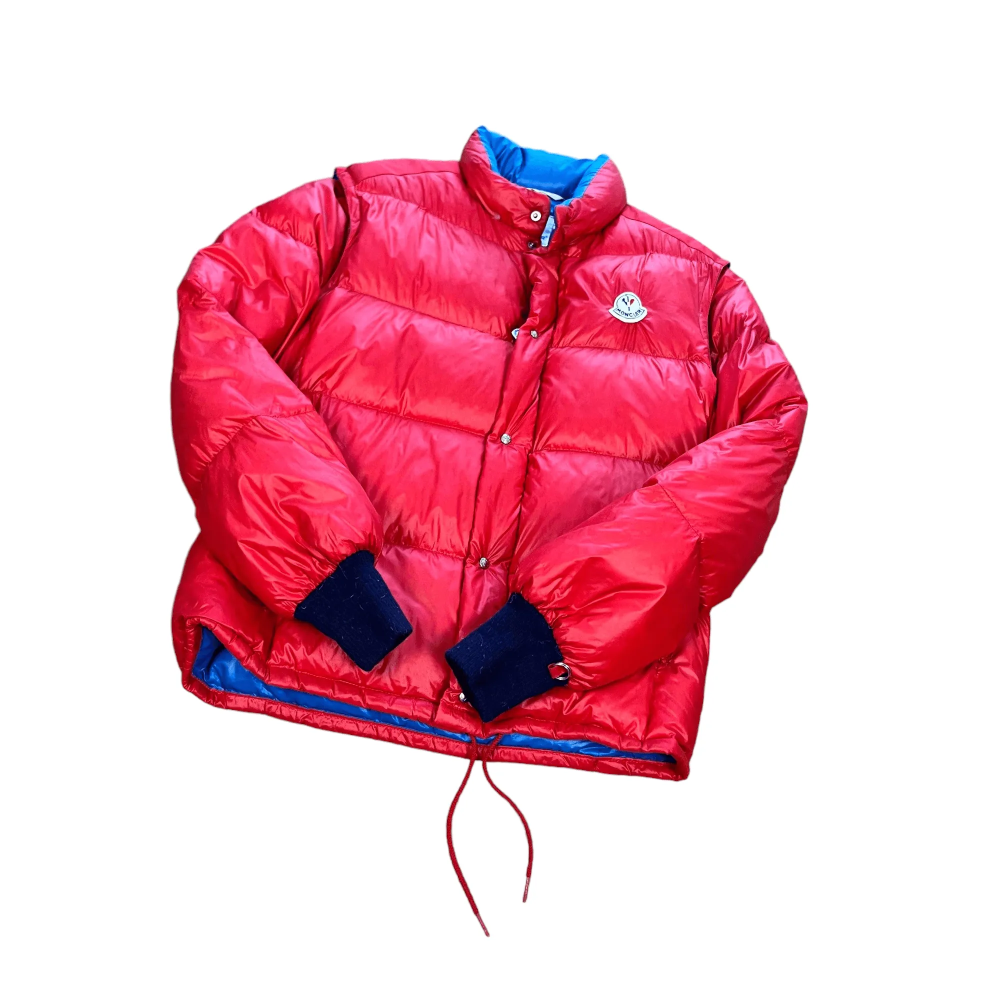 Vintage 90s Red Moncler Grenoble Puffer Coat - Small