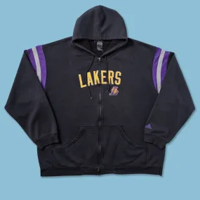 Vintage adidas Los Angeles Lakers Zip Hoody 3XL