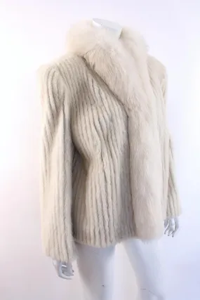 Vintage Mink Coat w/Fox Fur Collar