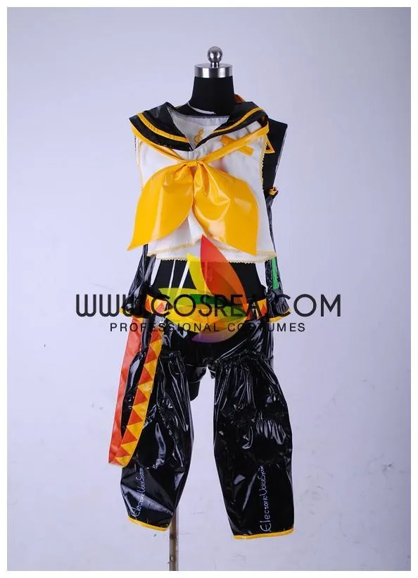 Vocaloid Rin PU Leather Cosplay Costume