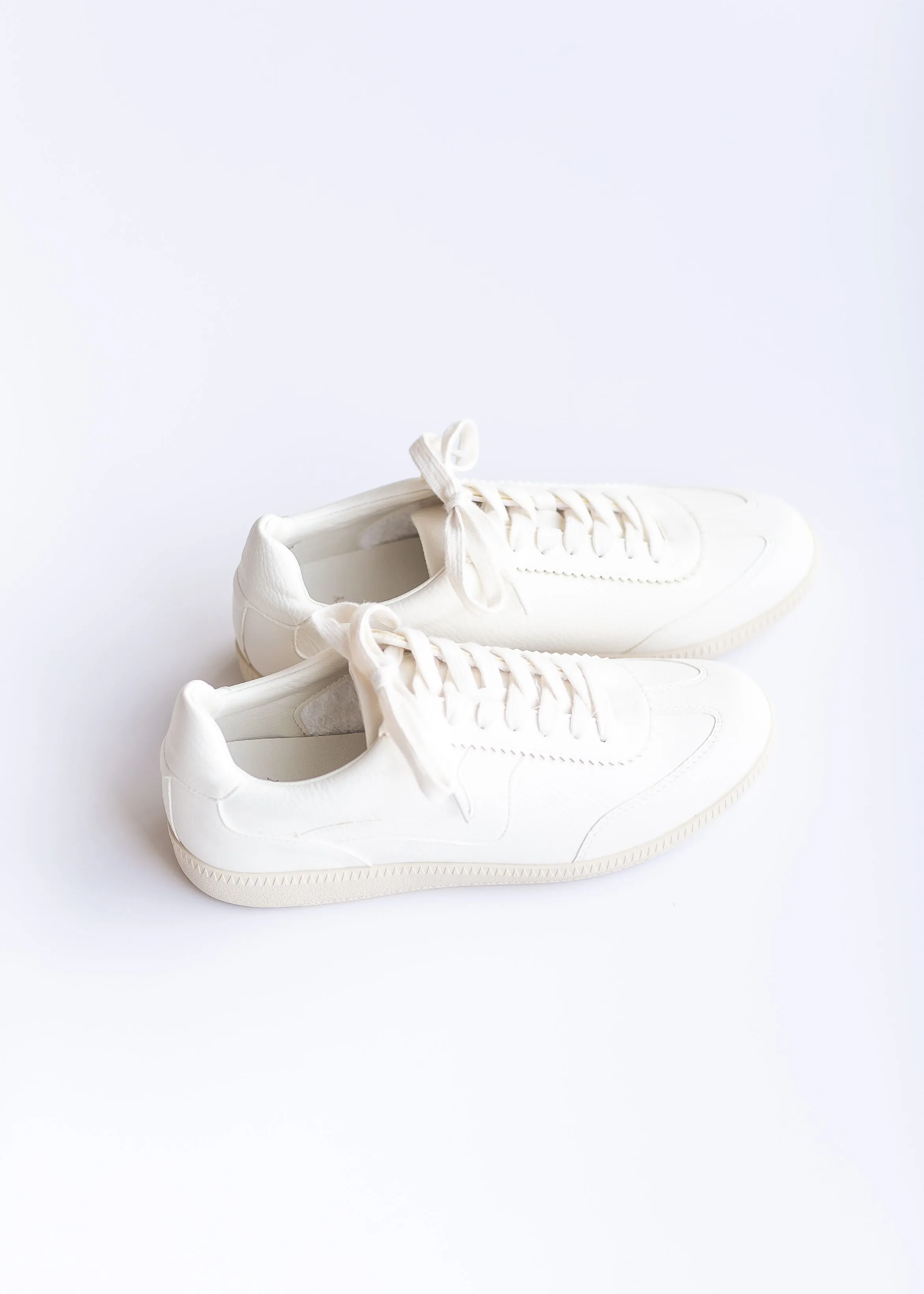 White Classic Low Top Sneakers