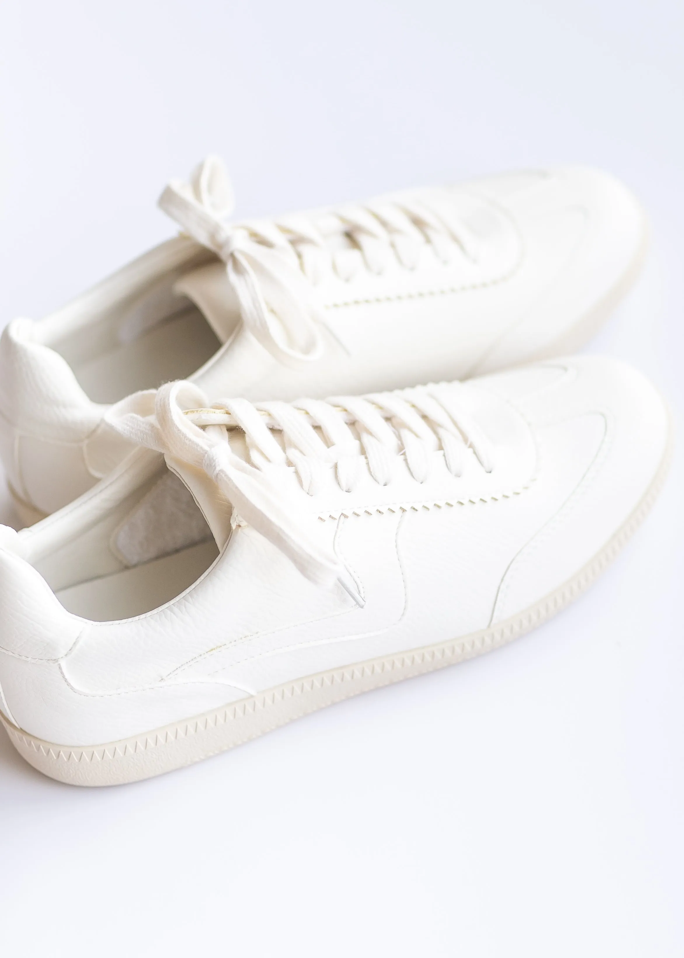 White Classic Low Top Sneakers