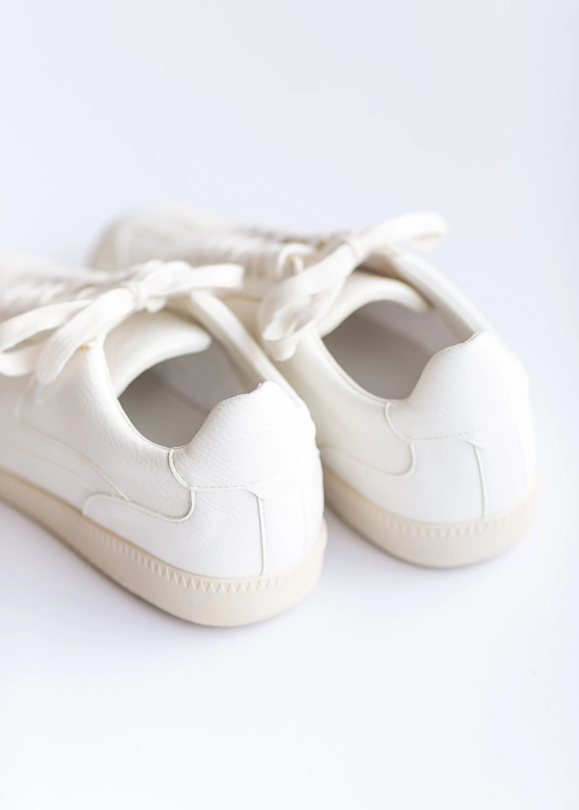 White Classic Low Top Sneakers