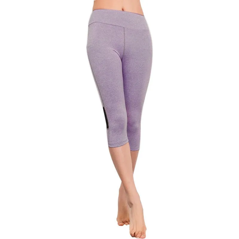 Women Casual Fitness Quick Drying Pants Exercise Knee-Length Slim Pants LY5 SM6