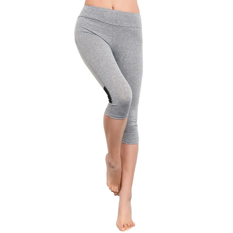 Women Casual Fitness Quick Drying Pants Exercise Knee-Length Slim Pants LY5 SM6