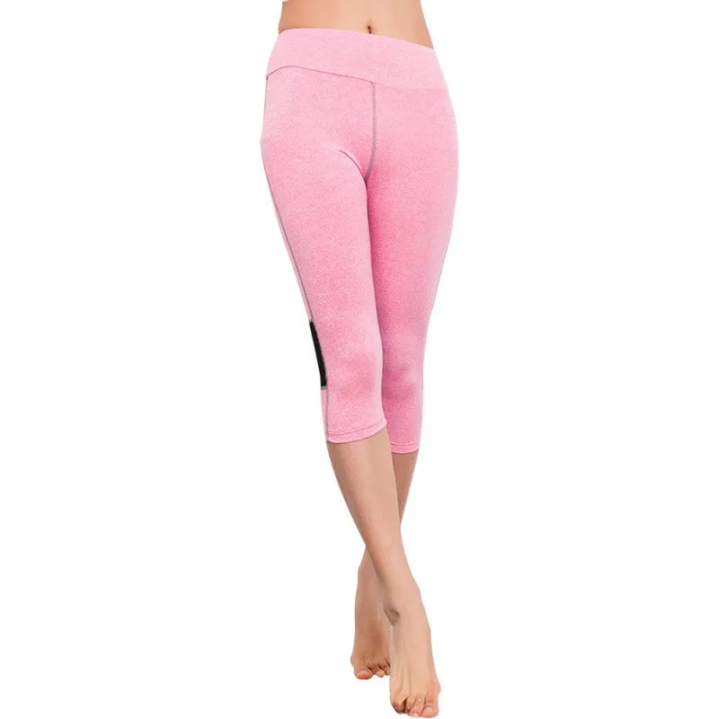 Women Casual Fitness Quick Drying Pants Exercise Knee-Length Slim Pants LY5 SM6