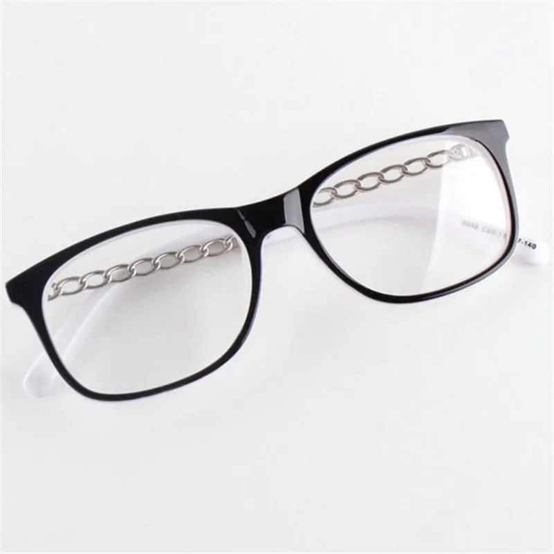 Women Nerd Myopia Eye Glasses Black Frame Clear Lens Eyewear Frames Eyeglasses New PY6 SM6