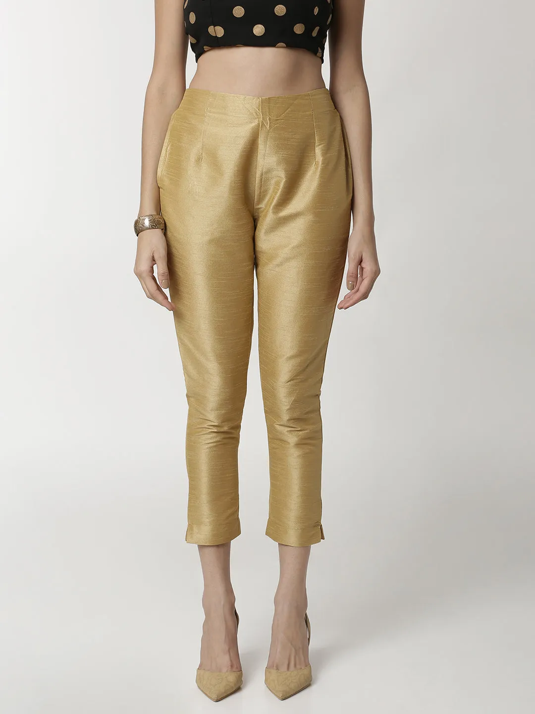 Women's Cigarette Pant Gold