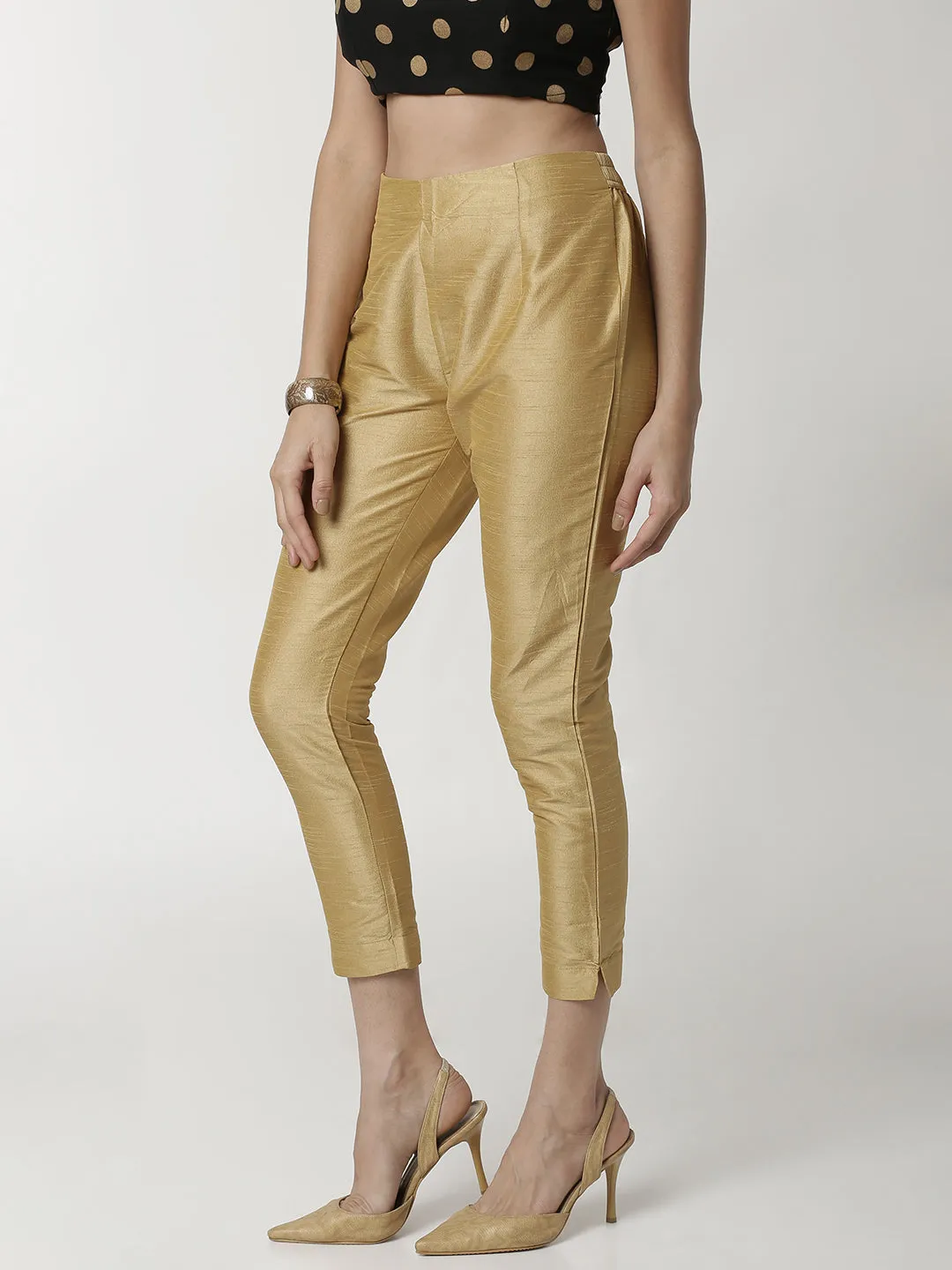 Women's Cigarette Pant Gold