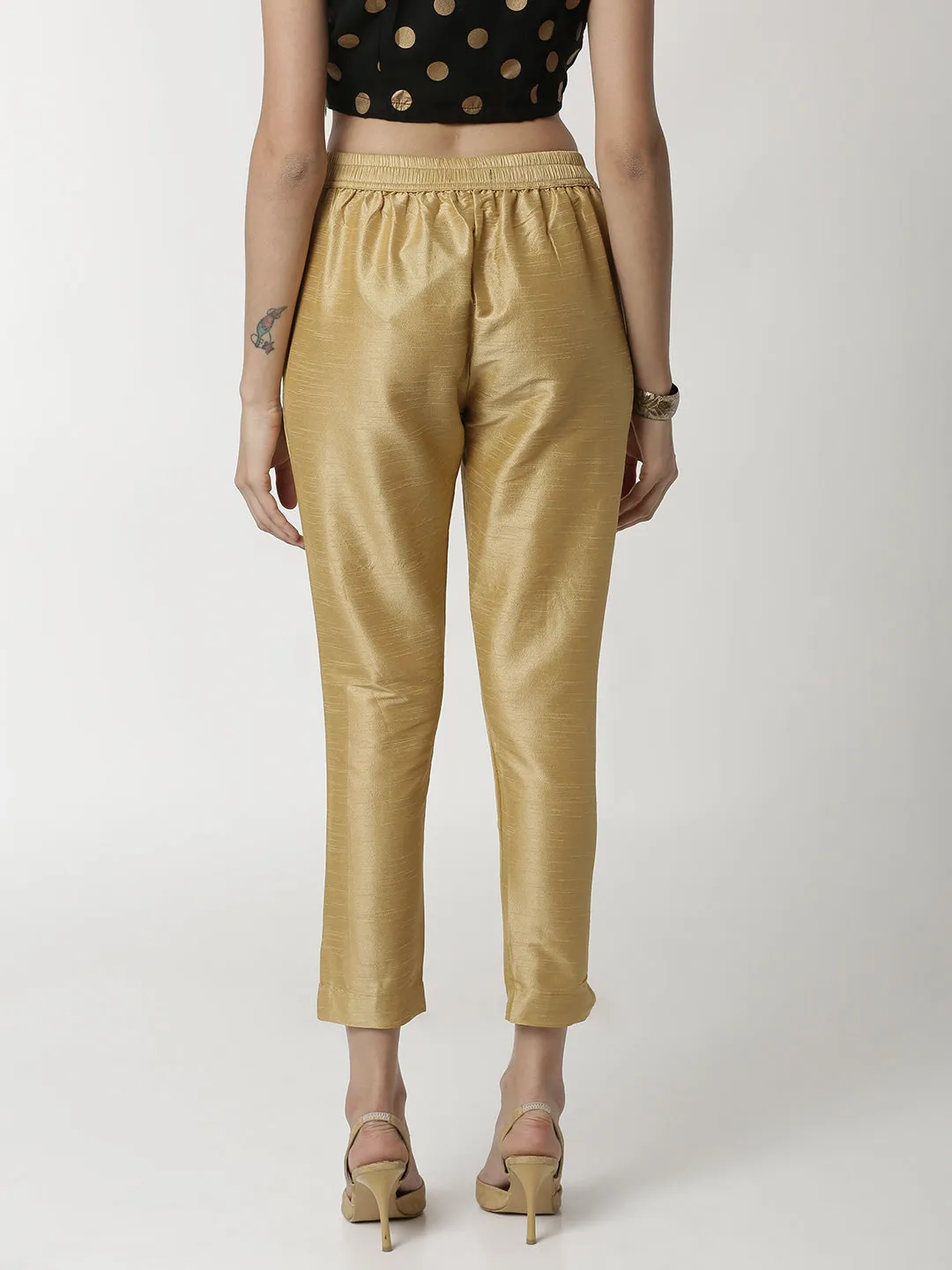 Women's Cigarette Pant Gold