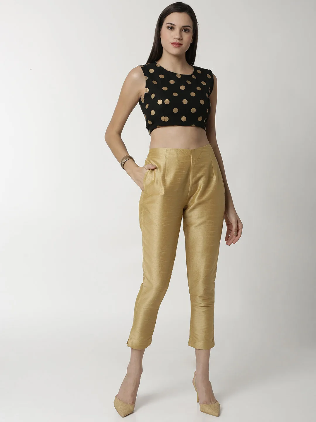 Women's Cigarette Pant Gold