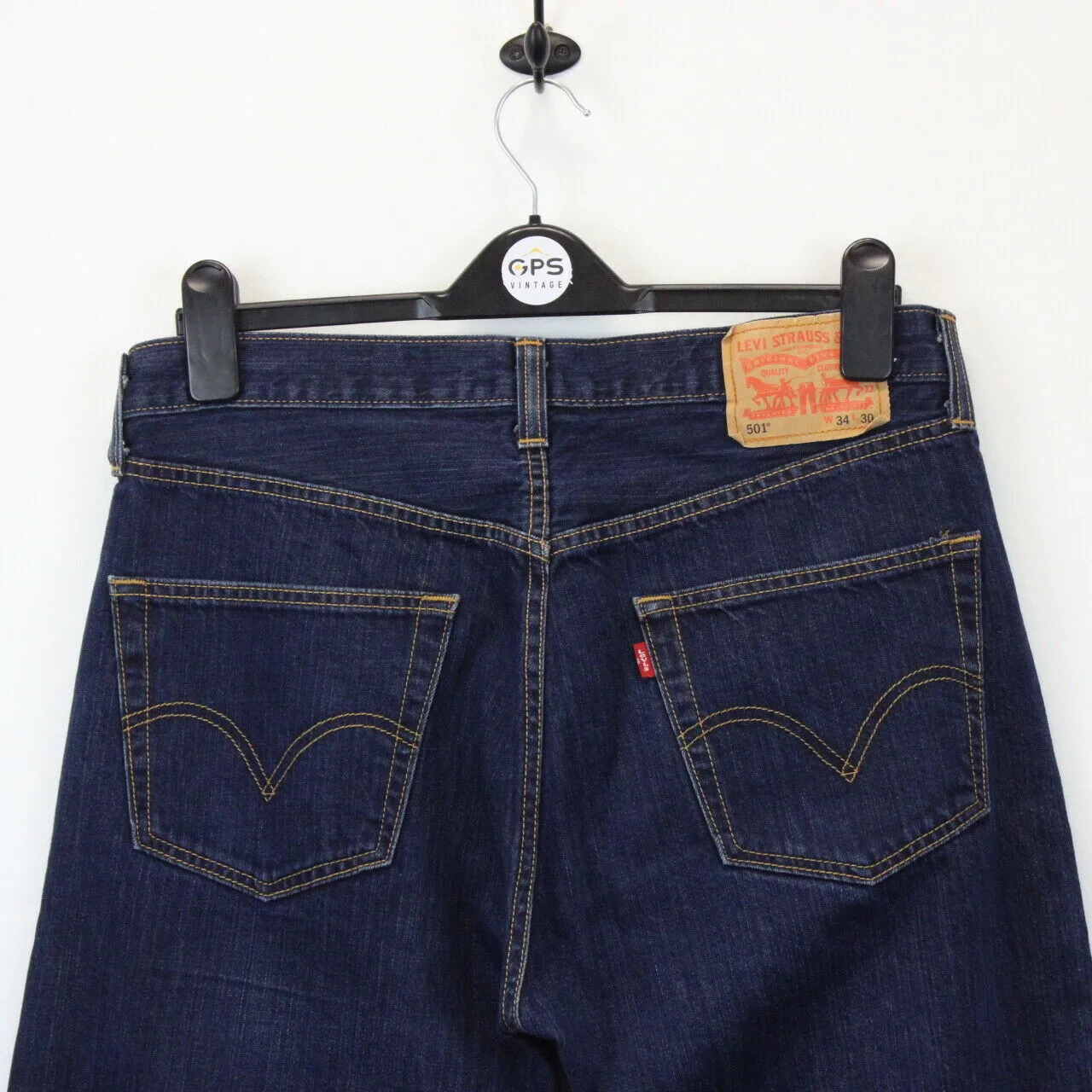 Womens LEVIS 501 Jeans Dark Blue |  W34 L26