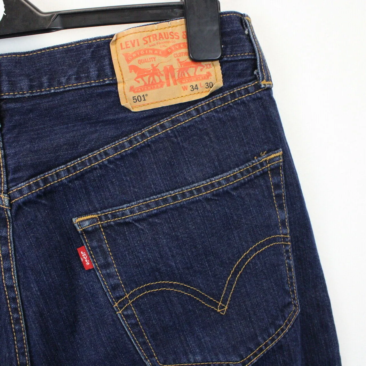 Womens LEVIS 501 Jeans Dark Blue |  W34 L26