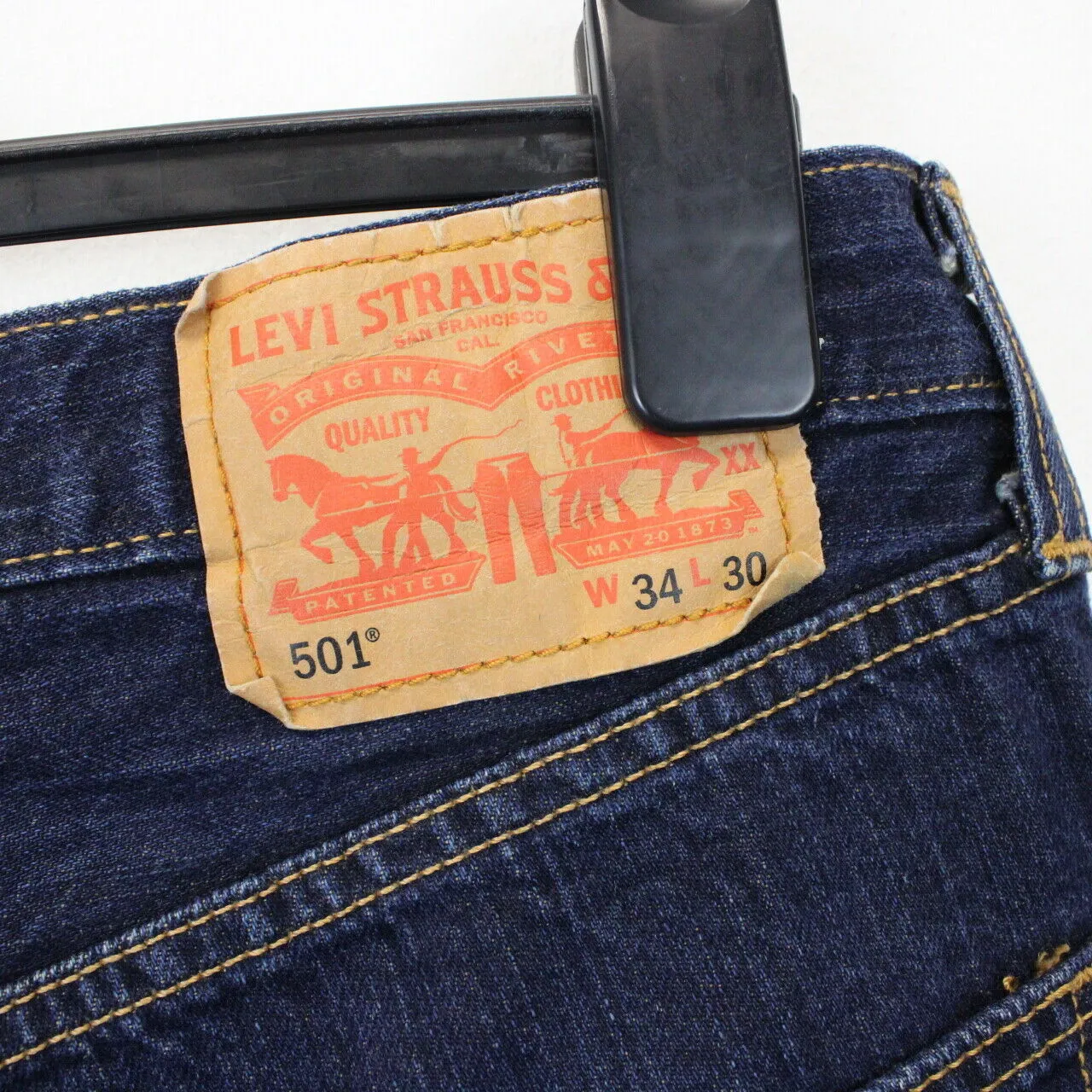 Womens LEVIS 501 Jeans Dark Blue |  W34 L26