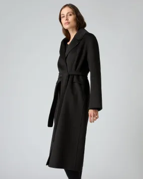 Women's Notch Lapel Cashmere Coat Black