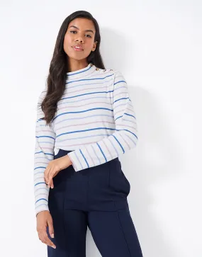 Women's Relaxed Button Neck Top from Crew Clothing Company