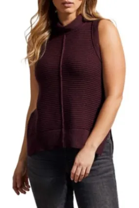 Women's Tribal Sweater Sleeveless Turtleneck Pullover Sweater