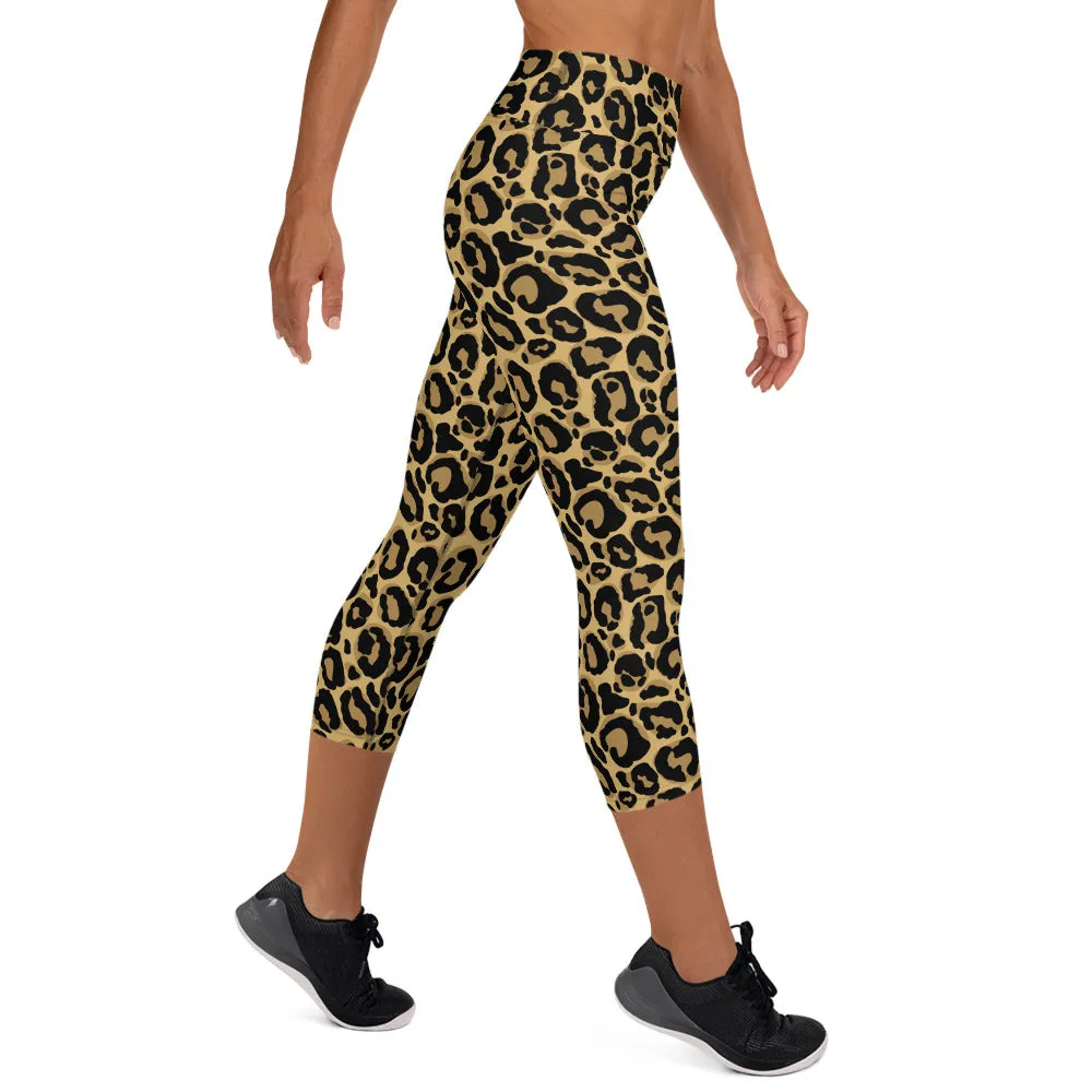 Yoga Capri Leggings Original Leopard