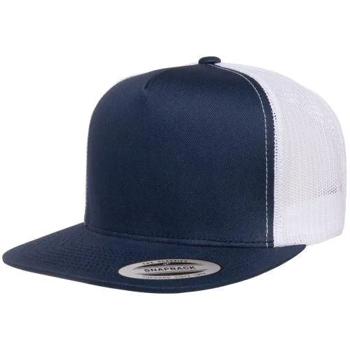 Yupoong 6006 Flat Billed Trucker Hat